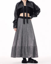 Pleated Crepe Maxi Skirt – Designer Formal Cruise Wear | HEYFANCYSTYLE